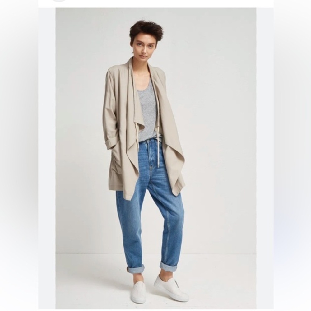 Tahari Casual Jacket Cardigan Blazer Cream